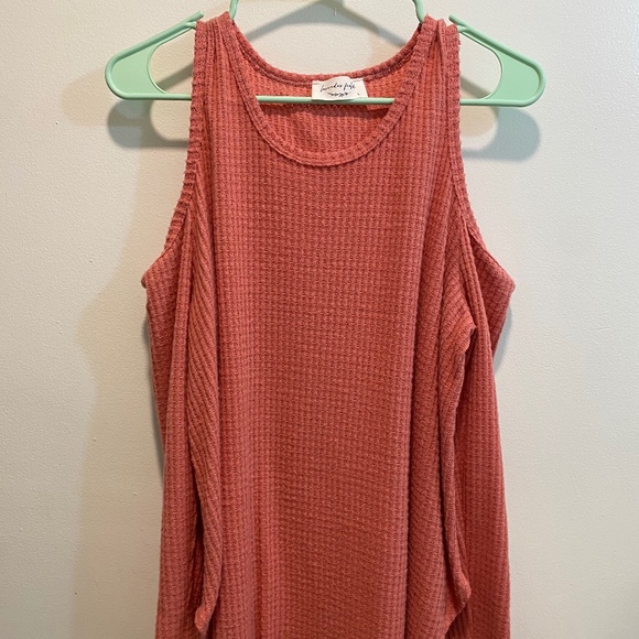 Lavender Field, Long Sleeve Top, Cold Shoulder, Size L, Blush Color- EUC - Picture 1 of 8